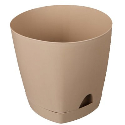 Горшок для цветов AMSTERDAM 2,5л с прикорн.поливом Молочный шоколад