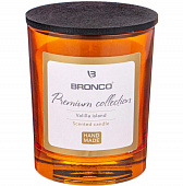 Свеча BRONCO в стакане с крышкой ароматизированная янтарная 9,5*8 см 315-372