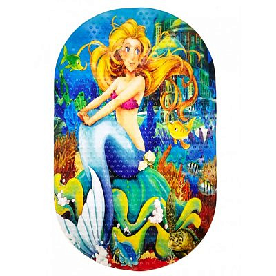 Spa-коврик для ванны AQUA-PRIME 68х38см Русалочка на камне