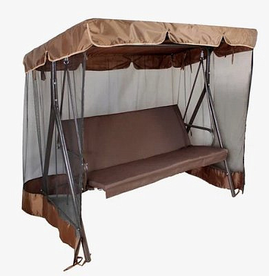 Качели садовые 3-х местные "Сидней" коричневые