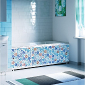 Экран под ванну Оптима Decor 1,7 м цвет № 035 мозаика синяя Alavann