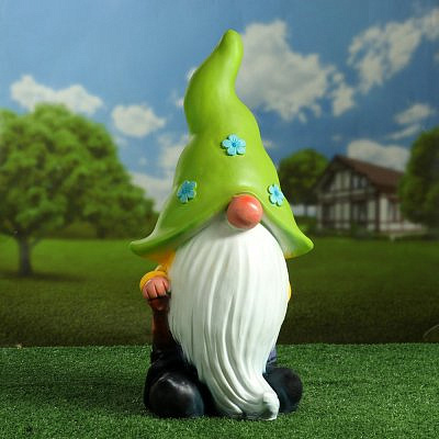 Садовая фигура Гном лесной маленький полистоун