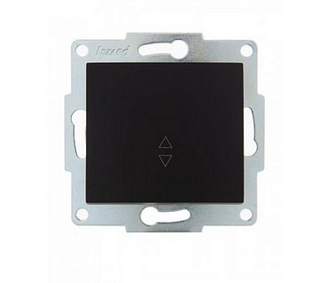 Выключатель KARINA СУ  10А (проходной) чёрный бархат 707-4288-105