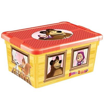 Ящик универсальный аппликация 335*240*155мм МАША И МЕДВЕДЬ