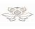 Люстра Sera 2590-9  LED 126W (62*10)