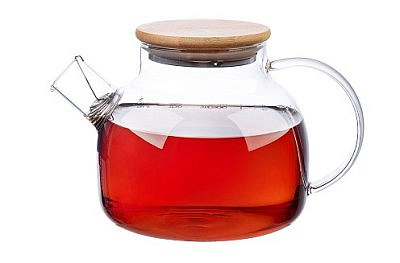 Чайник заварочный Foresta di bambù, из боросиликатного стекла с крышкой из бамбука 1л 910122