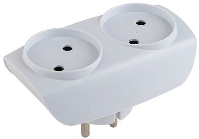 Разветвитель (тройник) ЭРА 2 розетки 16A белый (поликарбонат) SP-2-W 1611 684033 ЭРА