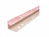 Угол внутренний под плитку мрамор розовый 9 мм.
