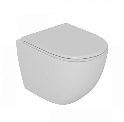 Унитаз подвесной D&K Matrix безободковый, сиденье микролифт, белый DT1396016