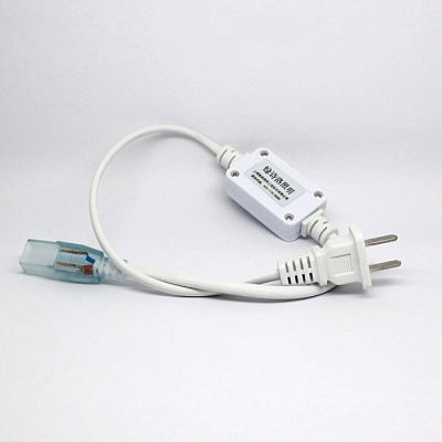 Кабель сетевой для светодиодной ленты 220вольт 14х7 150мм с муфтой и разъемом 