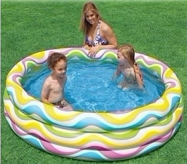 Бассейн надувной Intex Волны 168х41см, 481л для детей от 3лет