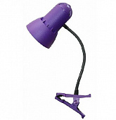 Настольный светильник на гофре Надежда-ПШ 40Вт Е27 фиалка на прищепке