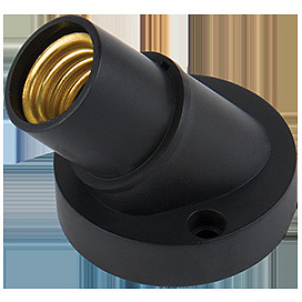 Патрон Е14 накладной наклонный черный Ecola