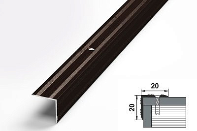 Профиль угловой ПУ05 дуб венге 20*20*900