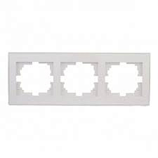 Рамка 3 места , горизонтальная , белая 703-0202-148