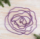 Бусы на ёлку 2,7 м "Шарики" d-7 мм, фиолетовые 2371376