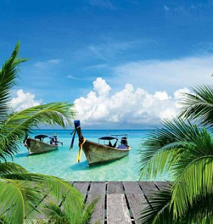 Фотообои К лодкам 300х270 см