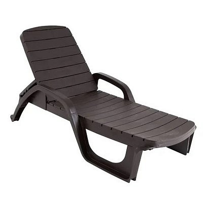 Лежак "Прованс" пластик шоколад 