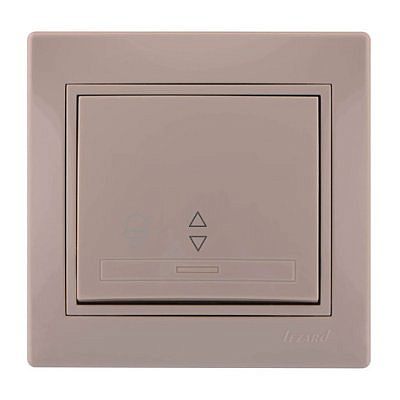 Переключатель 1-клавиша холодный крем с кремовой вставкой 701-0303-105 Мира