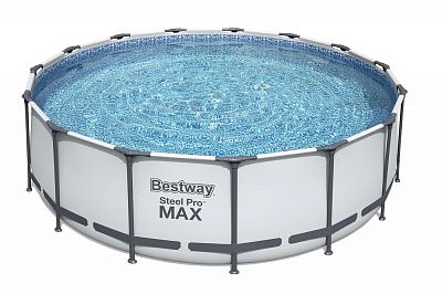 Бассейн каркасный Bestwey 457х122см, 16015л, Steel Pro MAX 56438 круглый +3 аксессуара