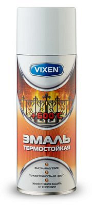Эмаль термостойкая белая аэрозоль 520мл VIXEN