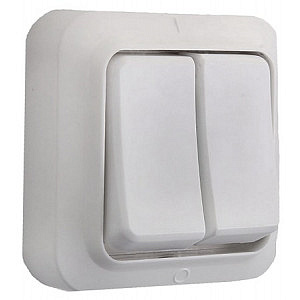 Выключатель 2-клавиша ОП А56-У02 белый