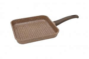 Сковорода гриль Гардарика Алтай квадратная 28см с антипригарным покрытием 1428-07