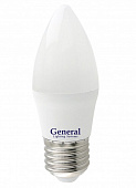 Лампа светодиодная Е27 10W 6500K 6K 35х105 пластик, алюминий GLDEN-CF-10-230-E27-6500, 683200 General свеча АКЦИЯ