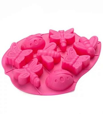 Форма для выпечки "Лист" розовый Silicone 28х22х3см 93-SI-FO-105.3 