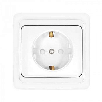 Розетка UNIVersal Валери СП 1 мест. бел. защитн. шторки В0028х