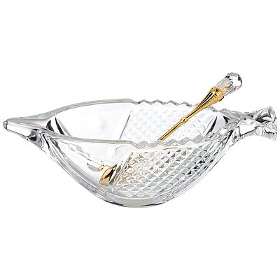 ИКОРНИЦА С ЛОЖКОЙ "РЫБА" 110 МЛ. 17*7 СМ. ВЫСОТА 5,5 СМ. КОЛЛЕКЦИЯ "MUZA" 355-301