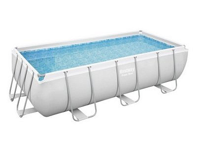 Бассейн каркасный металлический 404*201*100см,  6478л, фильтр-насос 2006л/ч, лестница