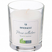 Свеча BRONCO в стакане ароматизированная белая 9*7,5 см 315-366