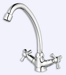 Смеситель для кухни Lemark  LM7404С Контур с поворотный изливом хром 