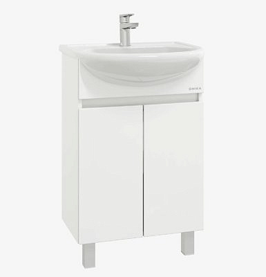 Тумба Милтон 55 напольная белая без умывальника Оника 105559