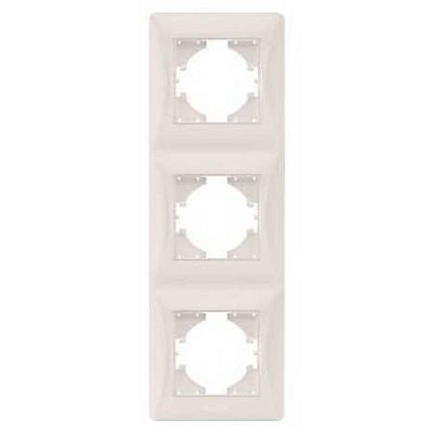 Рамка 3 места , вертикальная , светло  коричневая  Мира 701-3100-153 