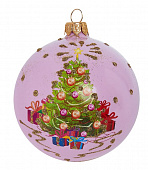 Шар "Ёлочка нарядная", 80 мм., в подарочной упаковке КУ-80-214044