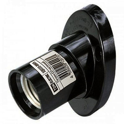 Патрон Е27 карболит, настенный, наклонный, черный 4А