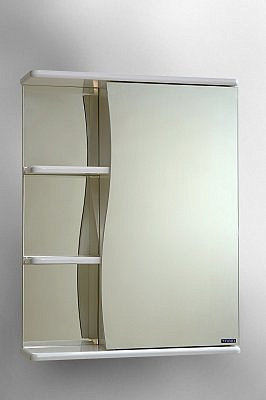 Зеркало шкаф Санта Волна 500 белое правое без светильника