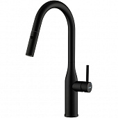 Смеситель для кухни Gappo G4398-46 с выдвижным изливом чёрный