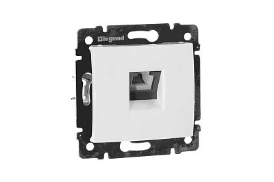 Механизм розетки телеф. 1-м СП Valena RJ11 бел. Leg 774433 