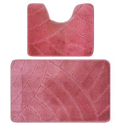 КоврикBANYOLIN из 2-шт.55*90м.темно розовый