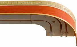 Карниз DDA Черешня 4,00 м 50 мм 3-х. рядные с поворотом 