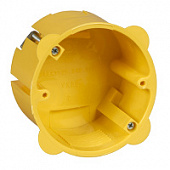 Коробка монтажная Schneider Electric 2-У1 СП 78*45мм круглая, желтая , IP20 , в гипсокарт ,  8вводов , SchE II-U-1 II-У.1  