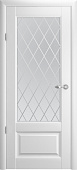 Дверь межкомнатная ALBERO Эрмитаж-2 vinyl белый ПО*800 стекло Ромб