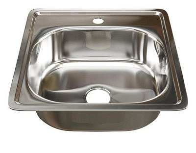 Мойка нержавеющая 480х480мм, 0,6мм, глубина 160мм, врезная, глянец Mixline 528187