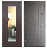 Входная дверь Стандарт Штамп (Лесенка) Антрацит черный/ПВХ Венге (зеркало) 960 левая