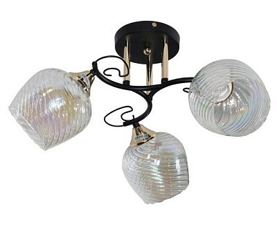 Светильник потолочный ЭЛЕТЕХ 11295-9/3 черное золото  (8310) 01-3х60-214 Е27 