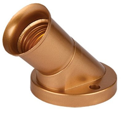 Патрон Е27 накладной наклонный золото Ecola