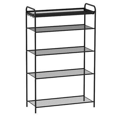 Подставка для обуви "Верона 25" 5 полк (300*650*950 мм) Черный ПДОВ25 Ч